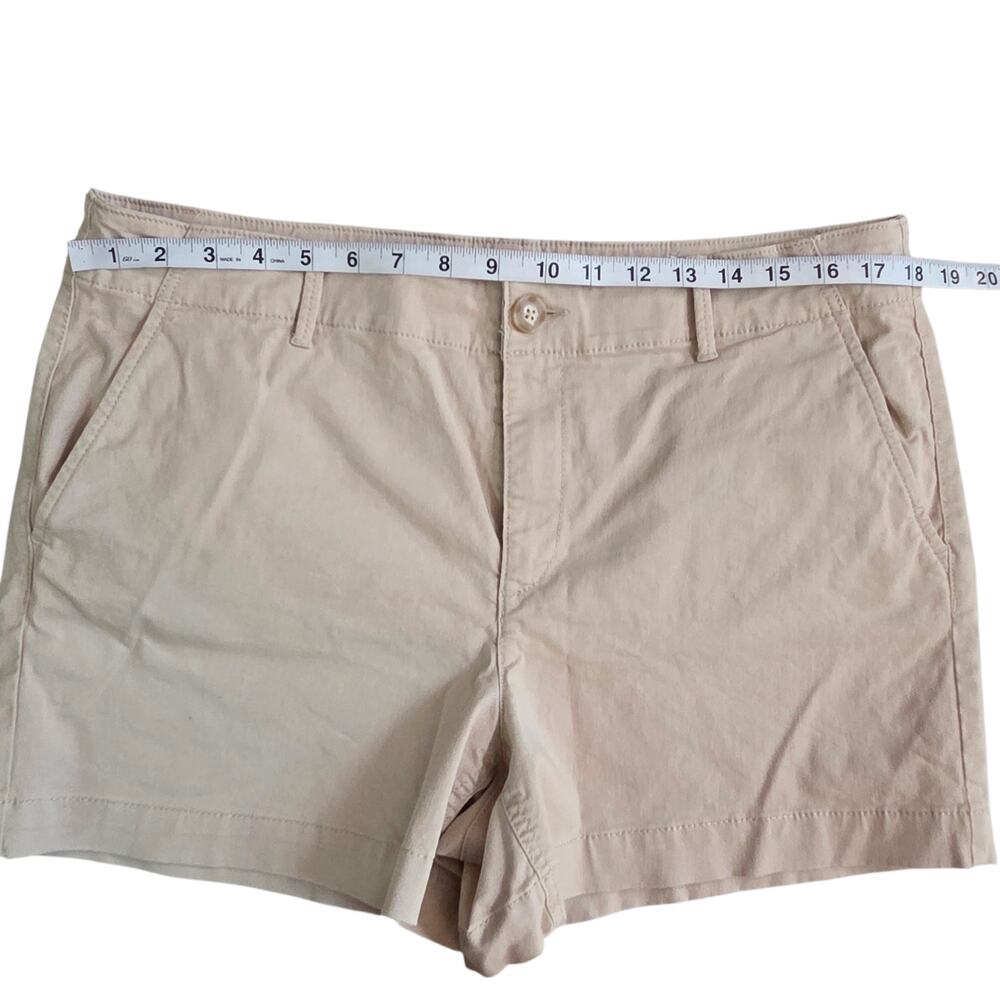 Loft Monroe Shorts sz 12 Khaki, 4" Length Cotton with Stretch - Picture 4 of 7